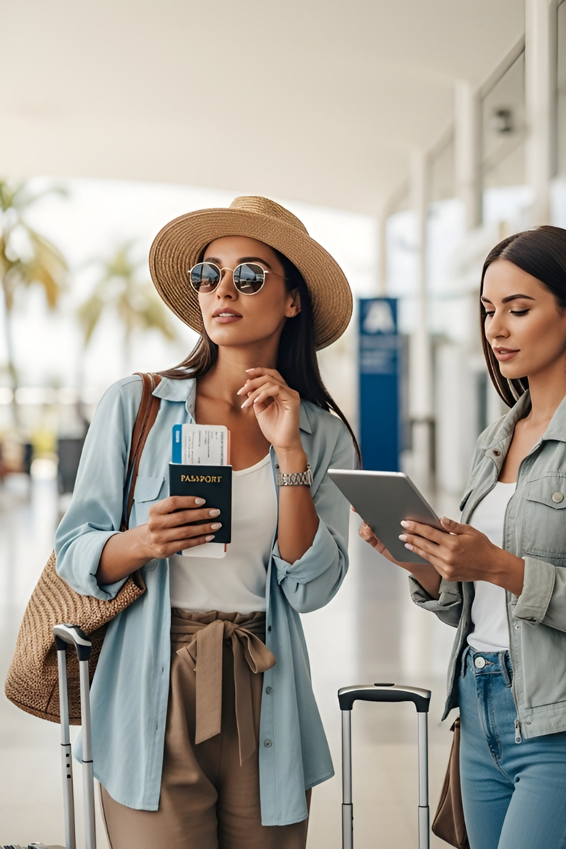 Pasajeras y turistas VIP en destino con Yansel Transporte
